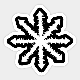 Spiky Chaos Star (White) Sticker